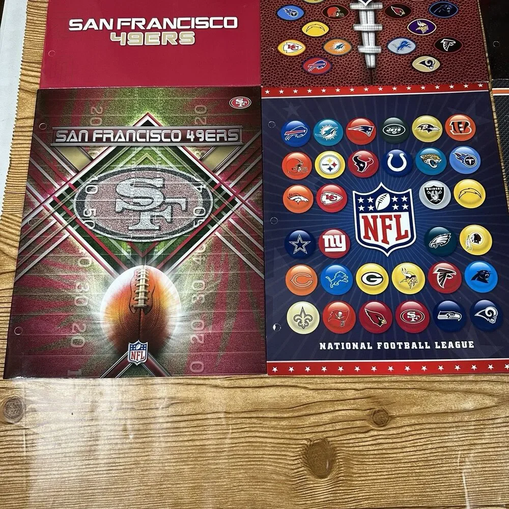 San Francisco Giants 49ers Pocket Folders C.R. Gibson Markings 9.5”x12” School‎